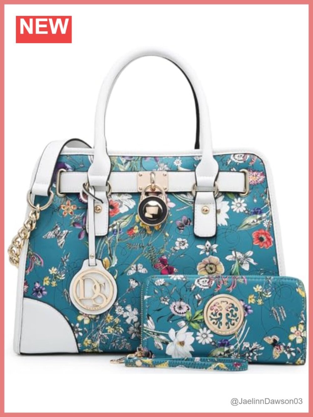 Vegan Leather Satchel Handbag Tote Set with Wallet Top Handle Shoulder Bag